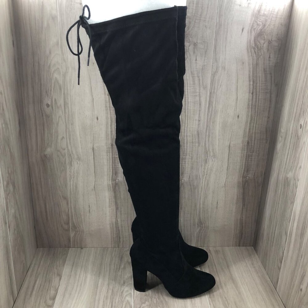 Oliva Ferguson OTK Boots Womens 8.5 Black Pull On Over The Knee